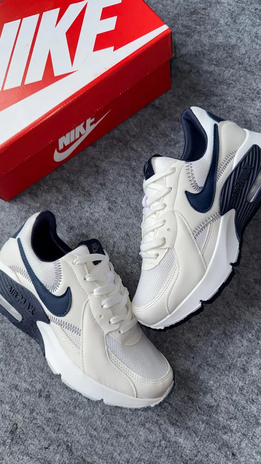 Nike Air Max branco e marinho